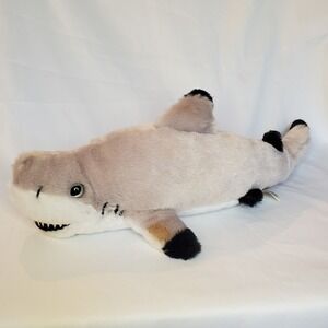 Seaworld Shark Stuffed Animal Plush Gray‎ Balck Tip Plush 2015
